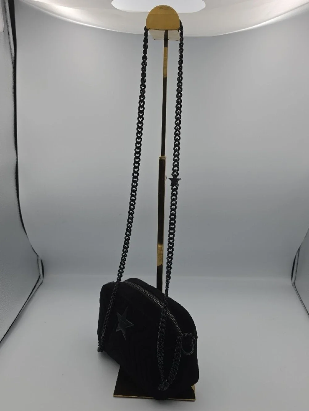 Stella McCartney Black Crossbody Bag with Star Detail